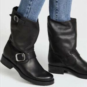 New Frye Veronica Short Boot Leather Buckle